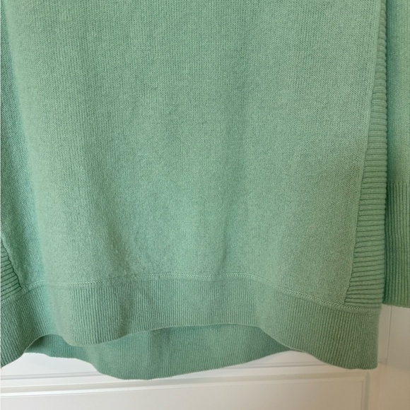 Halogen 100% cashmere lightweight sweater size XS mint green Back‎ Zip - Picture 8 of 9